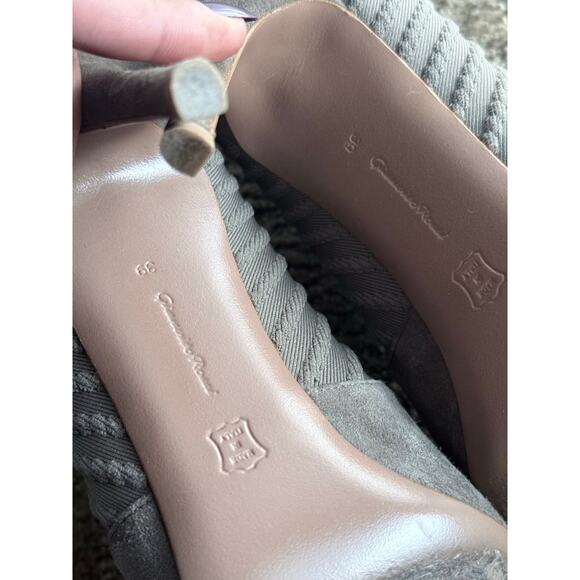 GIANVITO ROSSI taupe gray brown stiletto suede leather pointed Katie sock boots - Picture 11 of 12